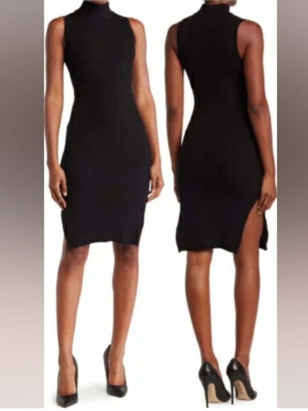 Soft ribbed sweater midi dress - excellent condition, size S/M - Picture 4 of 8